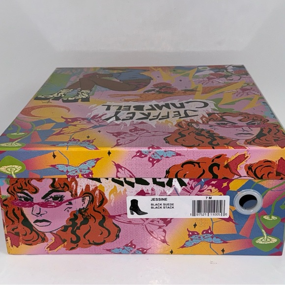 Jeffrey Campbell Womens Boots Jessine Bootie Black Suede 7 - Picture 7 of 8